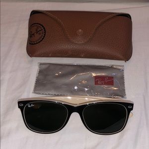 Rayban black and white sunglasses